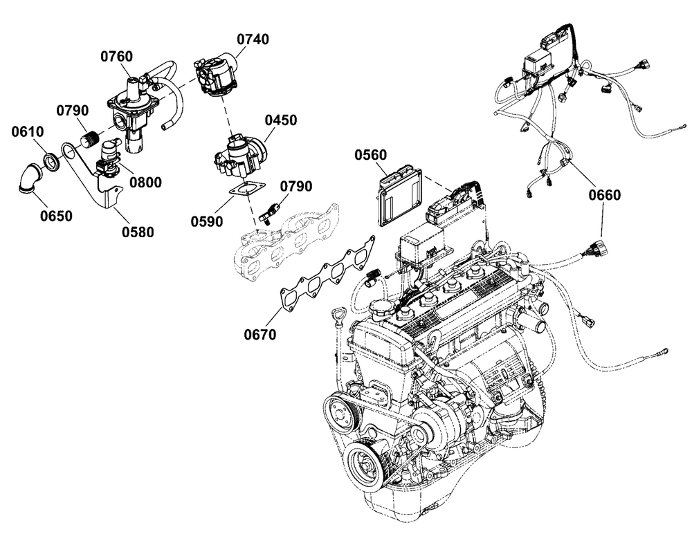 Engine Group - Fuel Components Diagram and Parts List for 076178-00  Briggs and Stratton Generator
